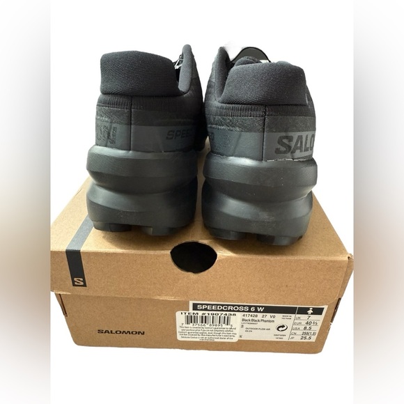 NIB Salomon Women’s Speedcross 6 Trail Running Shoes in Black/Phantom size 8.5 - Picture 7 of 10